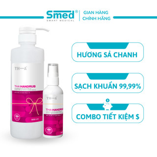 COMBO 1: Nước sát khuẩn tay khô TH.A Handrub chai 100 ml và 500 ml