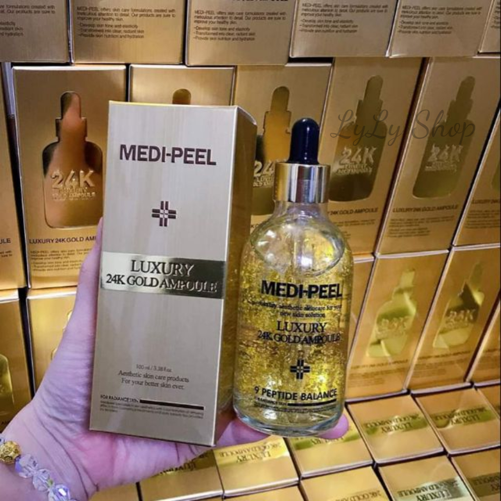 Tinh chất vàng 24Gold Ampoule, Medi Peel Luxury dưỡng da mịn màng căng bóng ngăn ngừa lão hoá da lylyshop-200ml