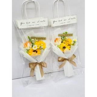 Set quà hoa sáp hướng dương mix hoa hồng sáp tặng thầy cô 20/11