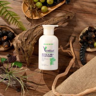 Dầu Xả Thảo Dược Lá Sim Me Rừng Việt Anh thiên nhiên- Dưỡng tóc đen mượt, bóng khỏe, Dung tích 350g/chai DX350/BA