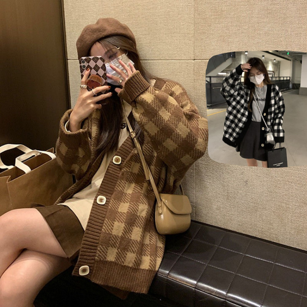 Áo Khoát Len Nhẹ Caridan Nữ Phong Cách Hàn Quốc Madela, Áo Khoát Caridan Len Nữ Dài Tay