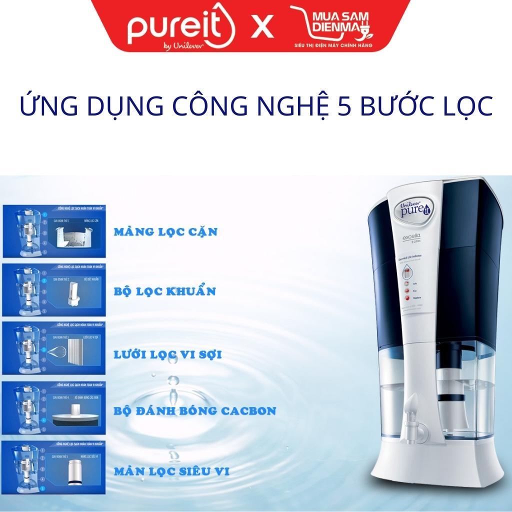 Bình lọc nước Pureit Excella | Máy lọc nước Unilever Pureit Excella 9 lít không dùng điện để bàn văn phòng | Chính hãng