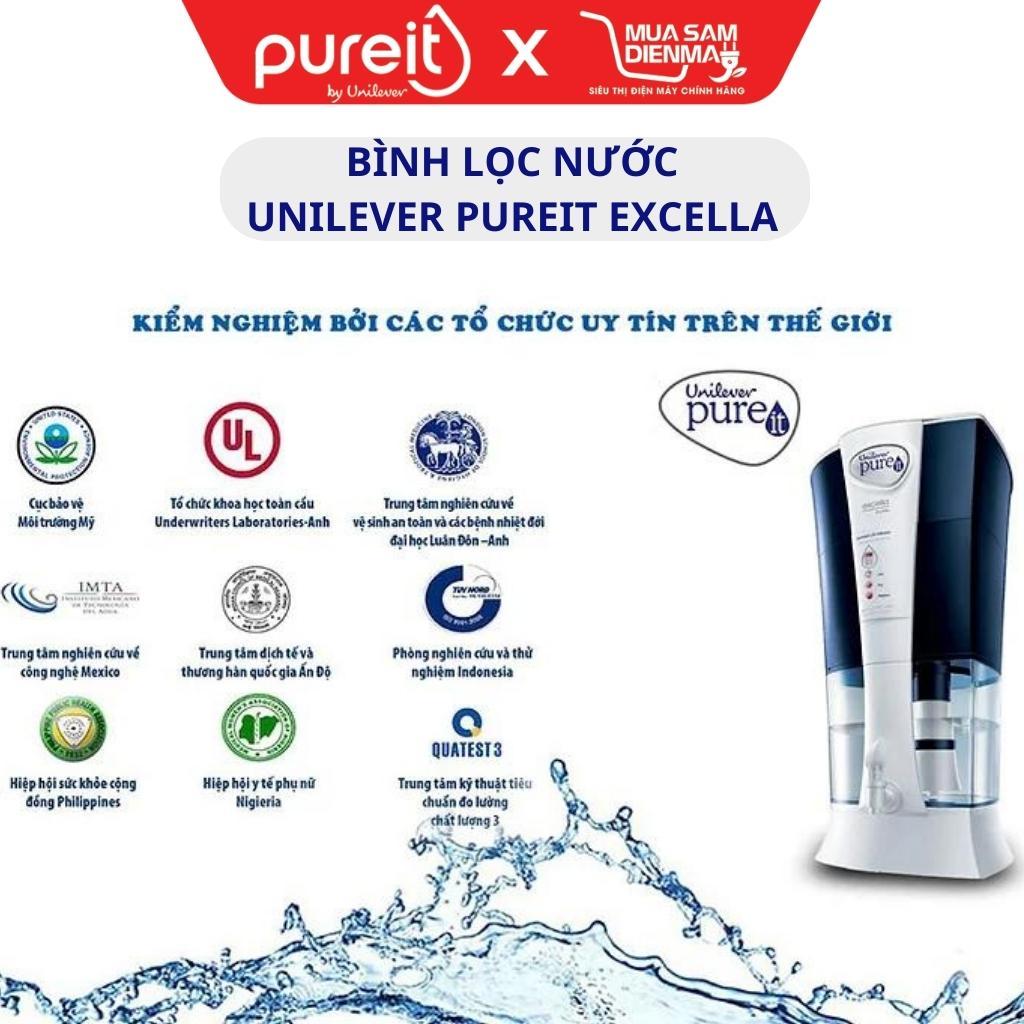 Bình lọc nước Pureit Excella | Máy lọc nước Unilever Pureit Excella 9 lít không dùng điện để bàn văn phòng | Chính hãng
