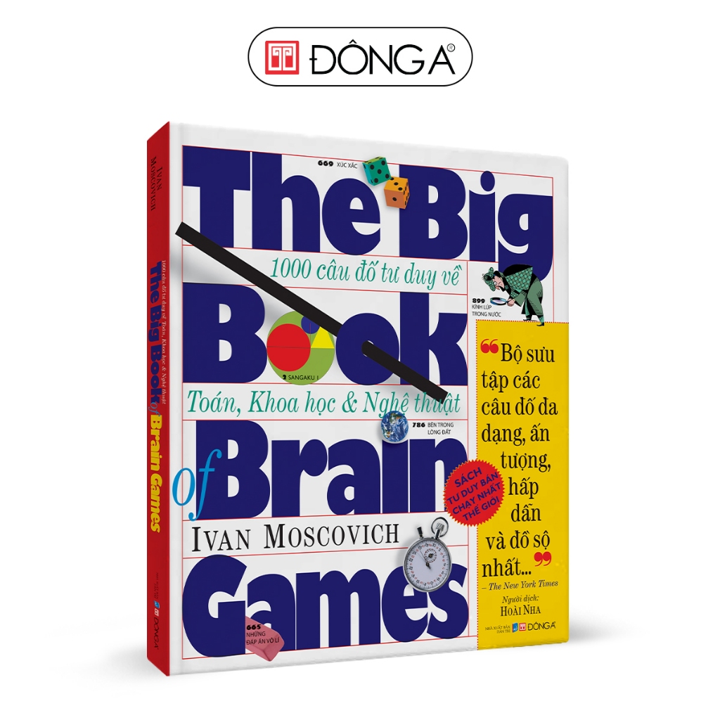 Sách - The Big Book Of Brain Games - 1000 Câu Đố Tư Duy Về Toán, Khoa Học & Nghệ Thuật - Đông A