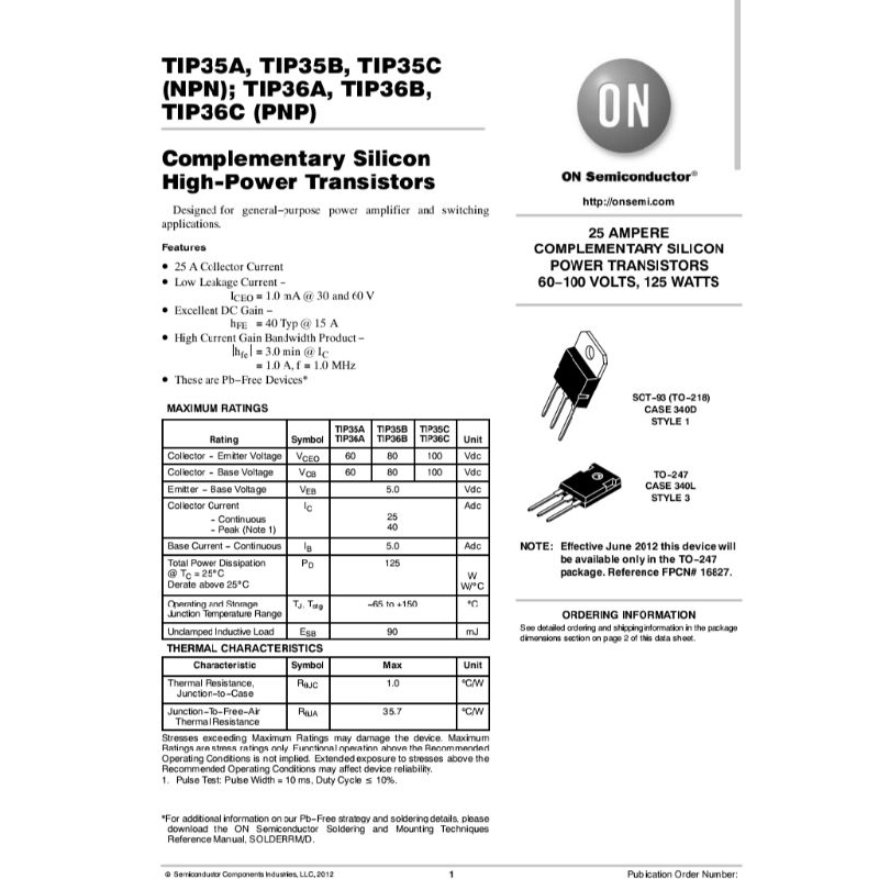 Tip35c To 218 25A 100v hàng tháo máy