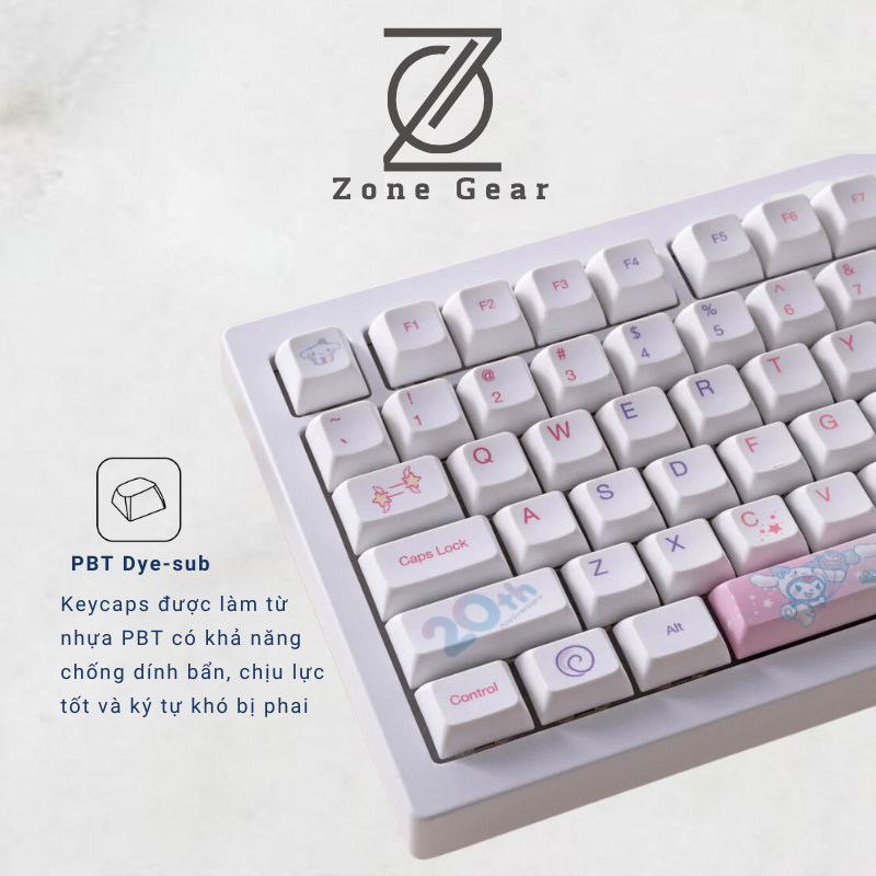 Bàn phím cơ AKKO 5075B Plus Cinnamoroll - layout 75%  - keycap Cinnamoroll phiên bản giới hạn