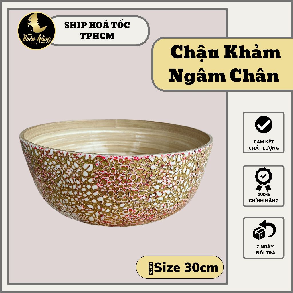 (SHIP HOẢ TỐC TPHCM) Combo Chậu Khảm Ngâm Chân + Tay Dùng Cho Spa - Nail( Giao Màu Ngẫu Nhiên)