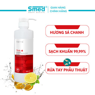Xà phòng tắm, rửa tay sát khuẩn ngoại khoa THA 4 Chlorhexidine Digluconate 4% chai 500ml