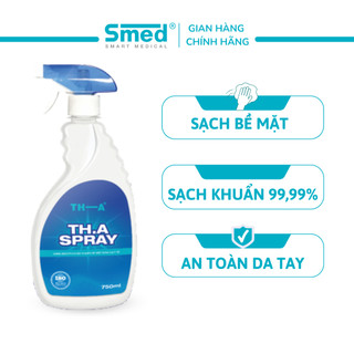 Dung dịch vệ sinh bề mặt dụng cụ TH.A SPRAY tẩy sạch vết bẩn ố và cặn canxi chai xịt 750ml