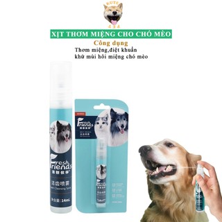 Xịt thơm miệng cho chó mèo freshfriends 14ml