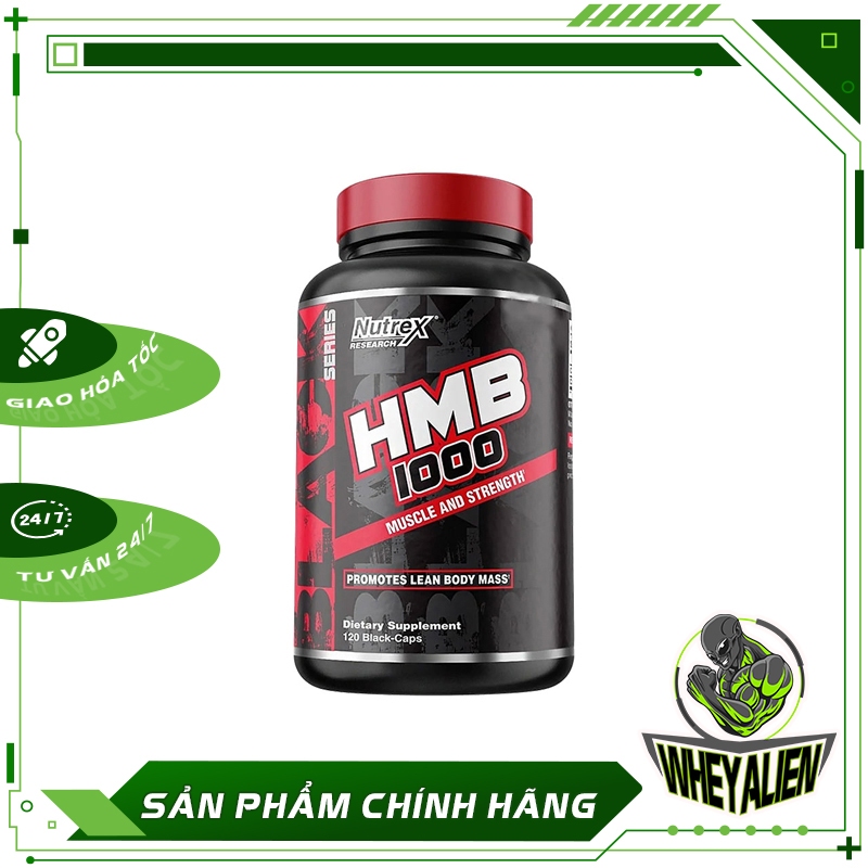 Thực Phẩm Hỗ Trợ Tăng Cơ Nạc, Cải Thiện Sức Mạnh Cơ Bắp Nutrex Research HMB 1000 (120 Viên)