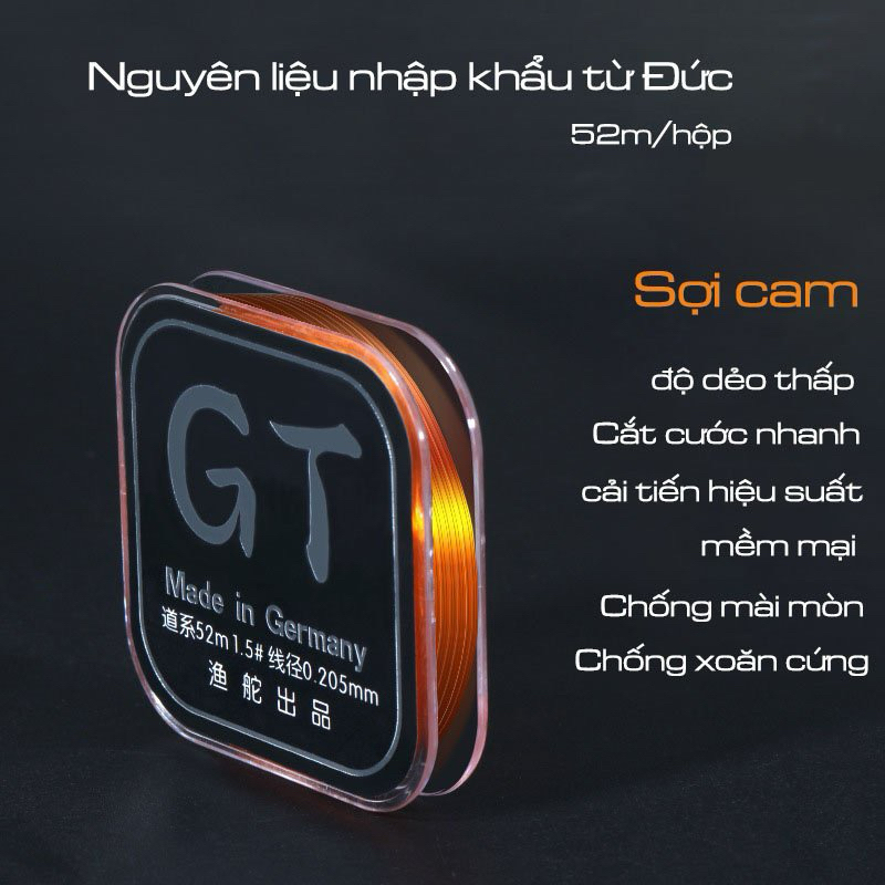 Cước câu cá tàng hình GT cao cấp 52m dùng làm trục và làm thẻo