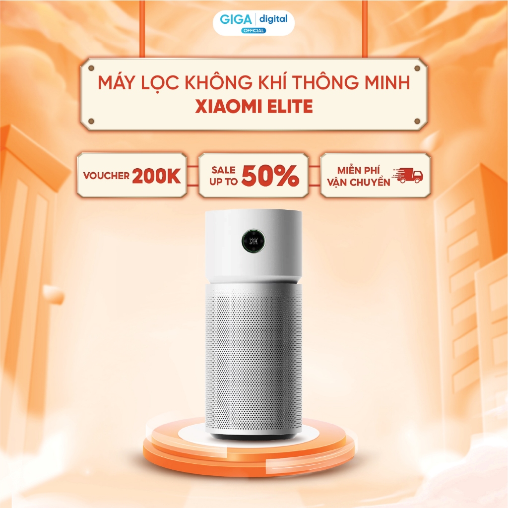 Máy Lọc Không Khí Thông Minh Xiaomi Elite - Diệt Khuẩn 99.9% Virus Cúm A, Khử Mùi Hôi Sử Dụng Cho Diện Tích Đến 125m2