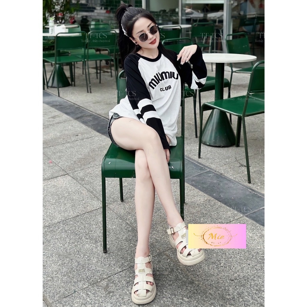 Áo thun giấy dài tay dáng rộng mie g60