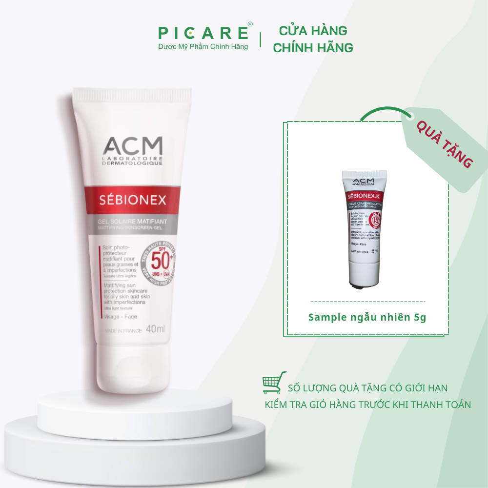 Kem chống nắng dành cho da dầu ACM Sebionex Mattifying Sunscreen Gel SPF50+ 40ml