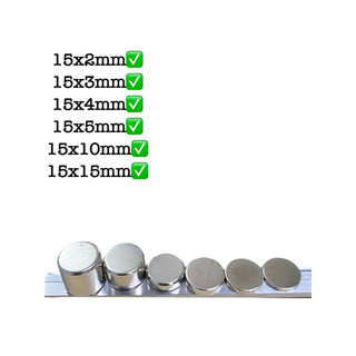 Nam châm trắng đất hiếm đường kính 15mm nhiều độ dày khác nhau