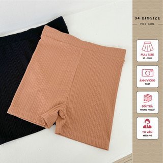 Quần đùi thun mặc trong, quần bảo hộ mặc váy 34QS015 bigsize 34 BIGSIZE, quần thun co giãn tốt có bigsize