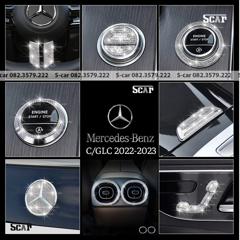Bộ đính đá nội thất xe Mercedes Full Bộ - Mercedes C , GLC 2022-2023 - Scarvn