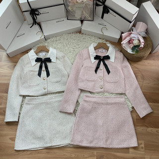 Set dạ nhũ kèm nơ cổ 313