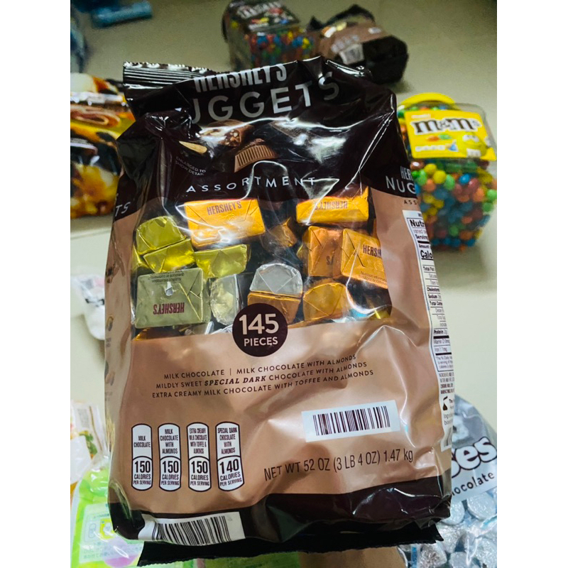kẹo chocolate hershey’s nuggets 1.47kg