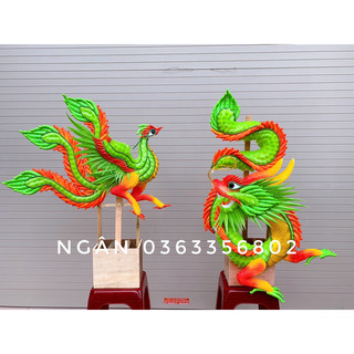 Rồng phượng thành phẩm 3 đuôi đầu dưới thân xanh☘️☘️