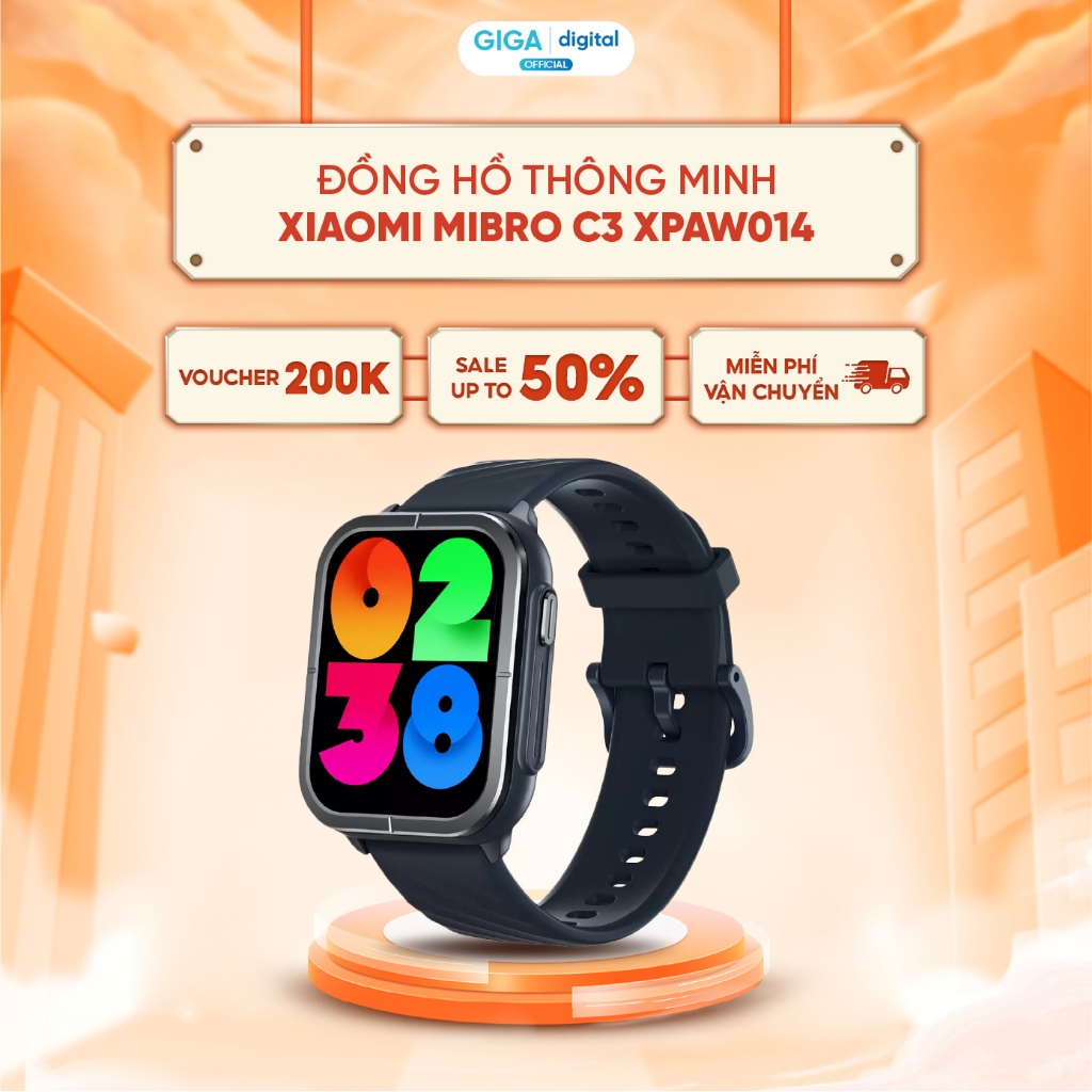 Đồng hồ thông minh Xiaomi Mibro C3 XPAW014 - BH 12 Tháng