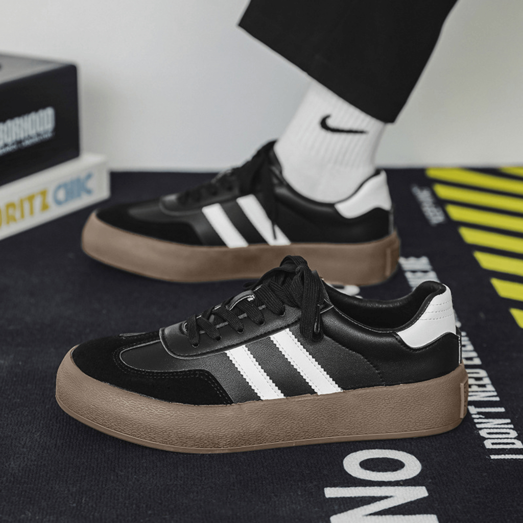 Giày Nam Trắng Samba, Gat Sneaker, Giày Basic Thể Thao Nam, Tăng Chiều Cao, Vintage Oldman