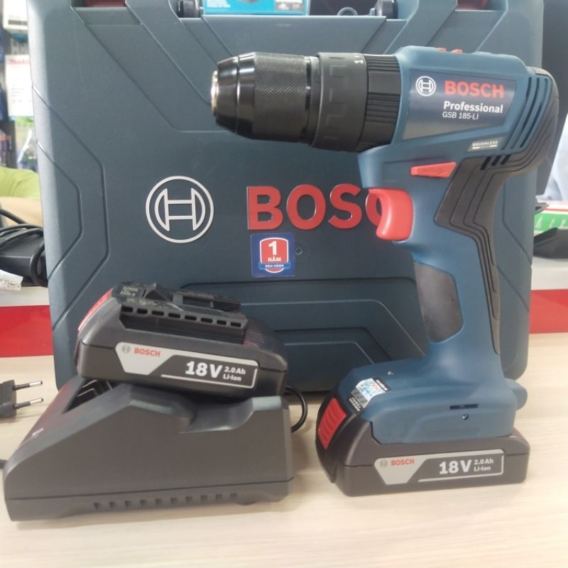 MÁY KHOANG,VẶN VÍT 3 CHỨC NĂNG BOSCH  GSB 185-LI ( ĐỘNG CƠ KHÔNG CHỔI THAN)