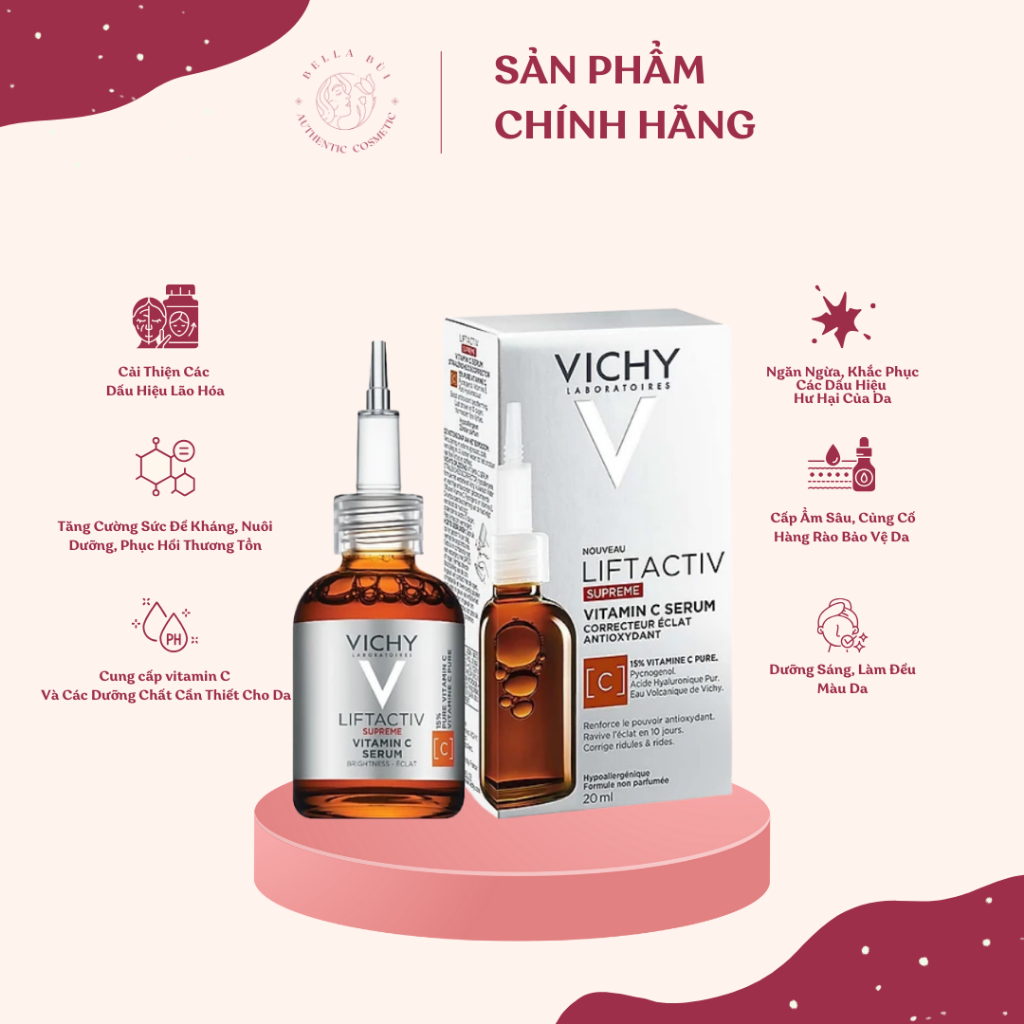 Serum Chống Oxy Hoá, Ngừa Lão Hoá Vichy Liftactiv Vitamin C 20ml