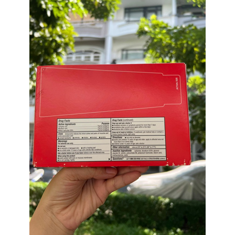 .Date 2025.Kem giảm đau BENGAY dầu nóng xoa bóp 113g x2