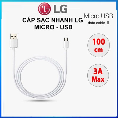 Cáp sạc nhanh LG micro - usb , hỗ trợ sạc nhanh , truyền tải dữ liệu an toàn