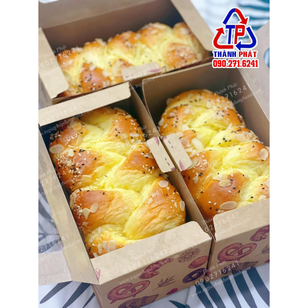 50 Hộp giấy đựng bánh mì hoa cúc , Bánh mứt kẹo tết, bánh ngọt khuôn D08 - MẪU NGẪU NHIÊN