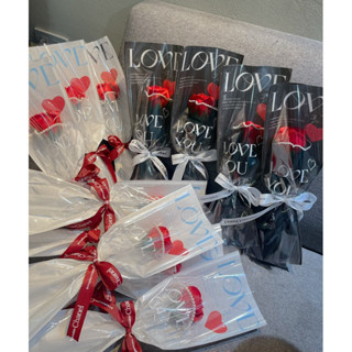 Hoa sáp bó 1 bông love như hình ( đặt tối thiểu 2bo)