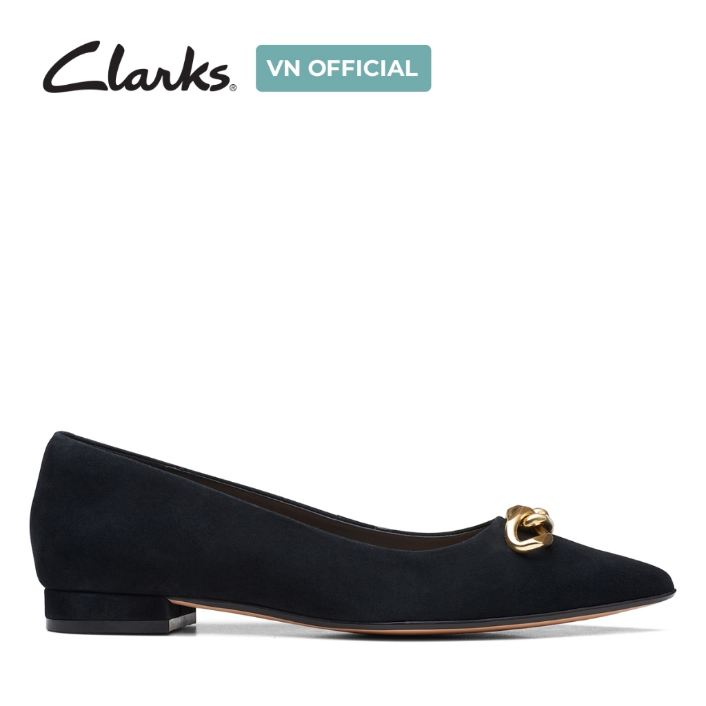 Giày Búp Bê Da Lộn Nữ Clarks - Laina15 Trim