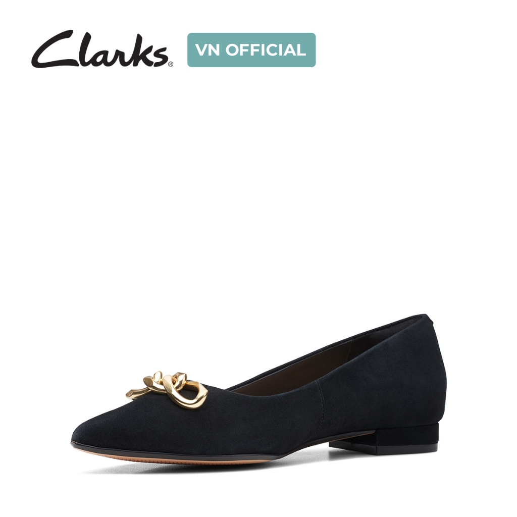 Giày Búp Bê Da Lộn Nữ Clarks - Laina15 Trim