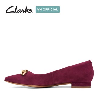Giày Búp Bê Da Lộn Nữ Clarks - Laina15 Trim