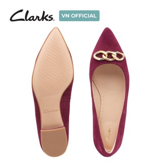 Giày Búp Bê Da Lộn Nữ Clarks - Laina15 Trim