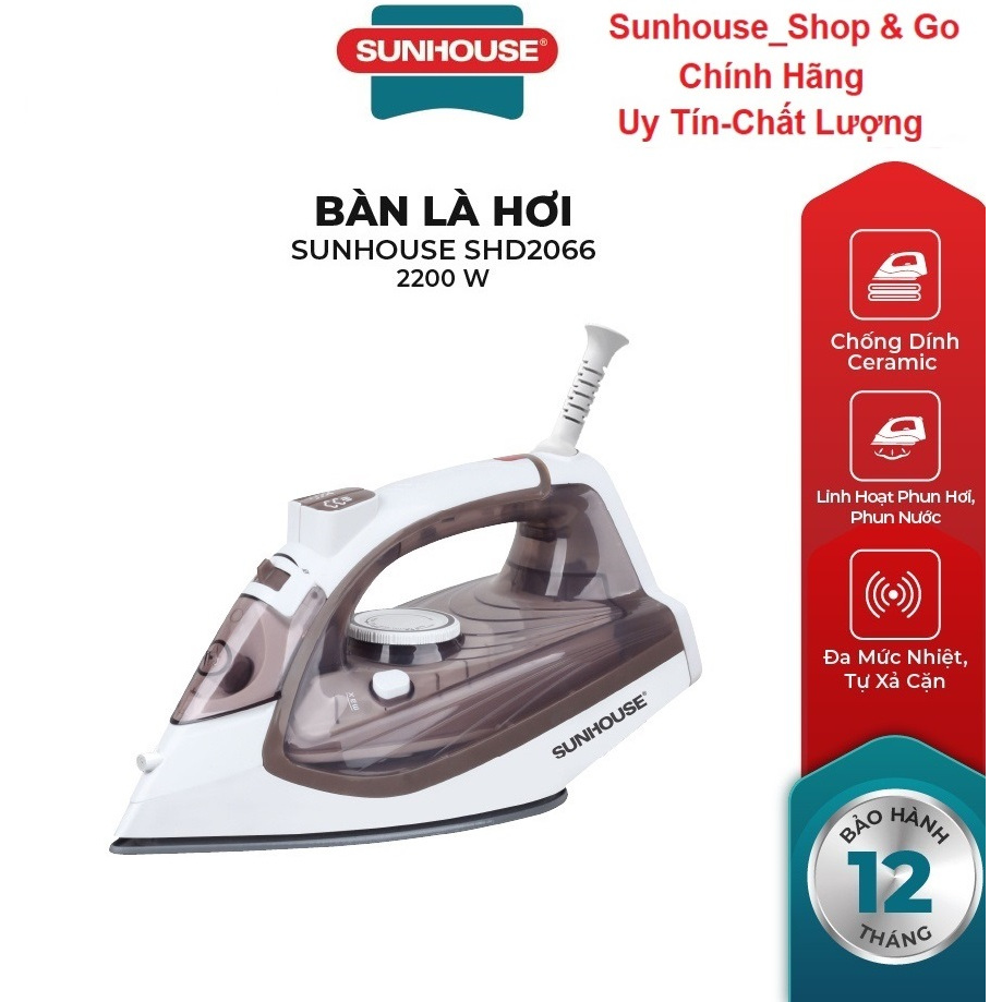 Bàn là hơi nước SUNHOUSE SHD2066_HÀNG CHÍNH HÃNG