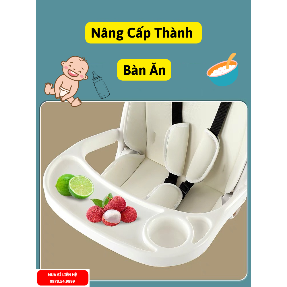 Xe đẩy gấp gọn cho bé đi du lịch, Xe đẩy cho bé 2 chiều ngả 3 tư thế cao cấp