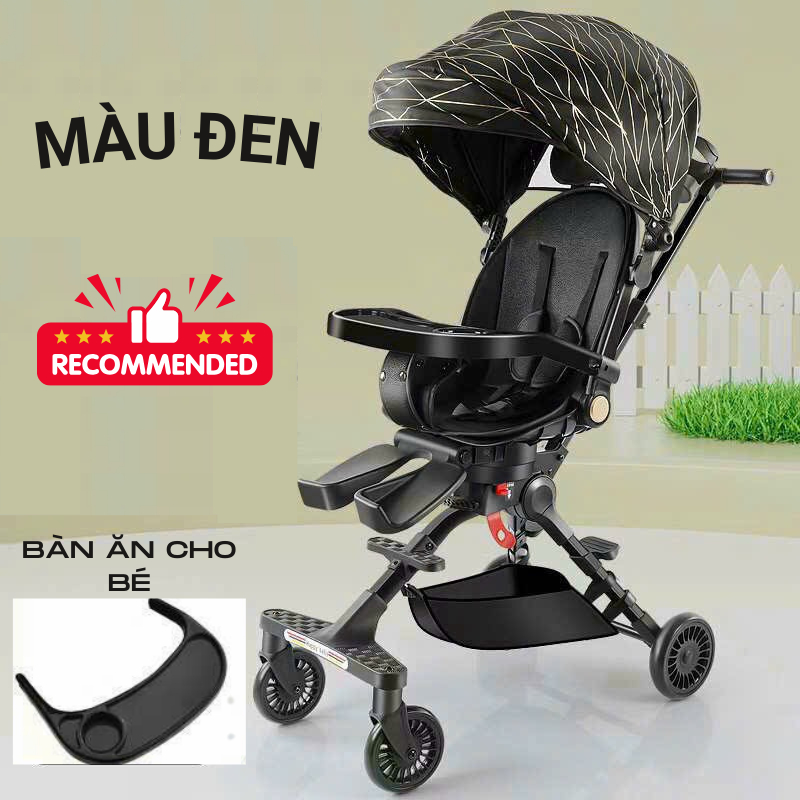 Xe đẩy gấp gọn cho bé đi du lịch, Xe đẩy cho bé 2 chiều ngả 3 tư thế cao cấp