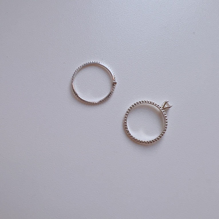 Nhẫn bạc nữ Phuc Minh Jewelry đính đá nhỏ đơn giản xinh xắn