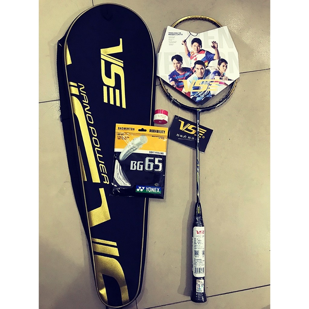 Vợt cầu lông VS CHÍNH HÃNG khung carbon chịu lực căng tới 13,5kg