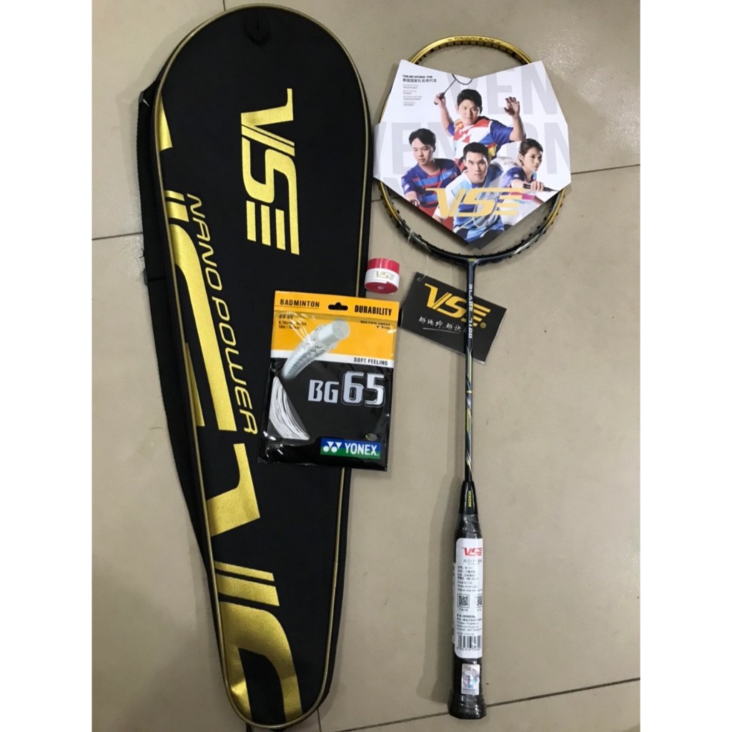 Vợt cầu lông VS CHÍNH HÃNG khung carbon chịu lực căng tới 13,5kg