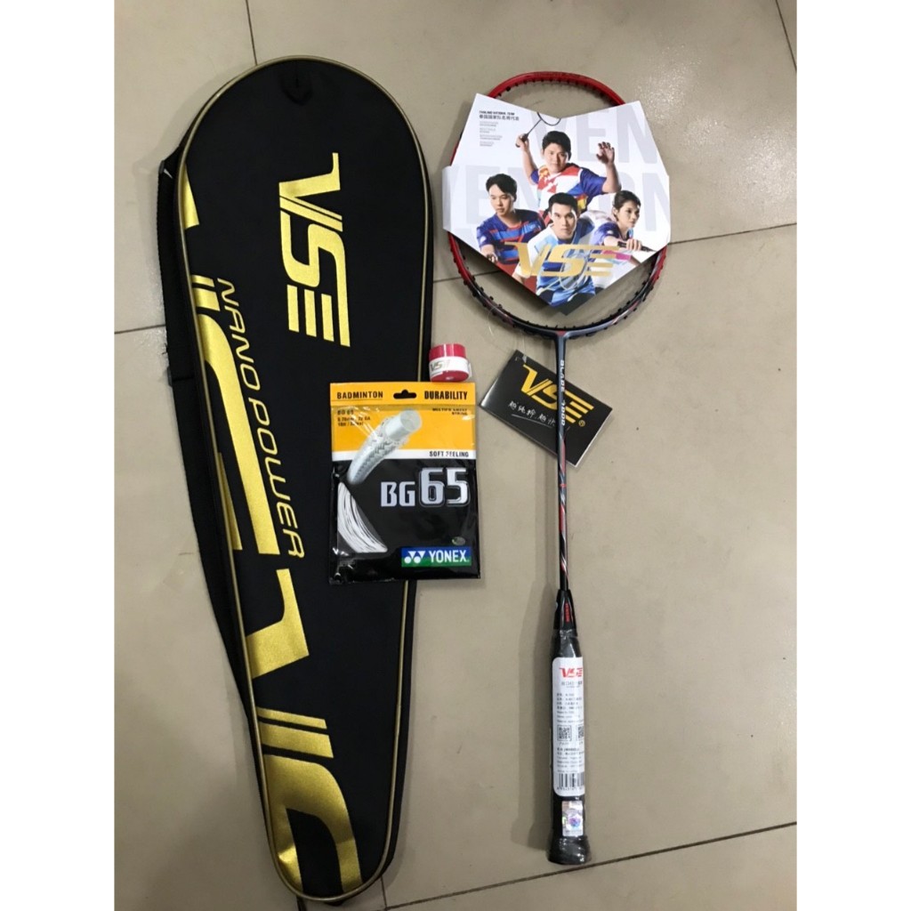 Vợt cầu lông VS CHÍNH HÃNG khung carbon chịu lực căng tới 13,5kg