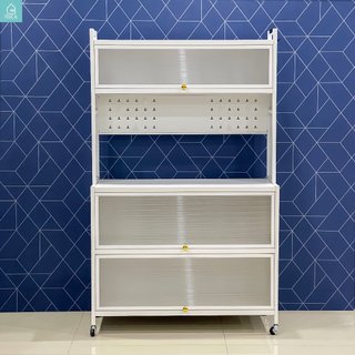 Tủ để đồ bếp rika kdn81, kệ đa năng để lò vi sóng chất thép carbon khung chắc khỏe chịu lực tới 300kg hàng nhập khẩu