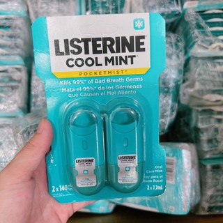 Xịt thơm miệng Listerine set 2 cái