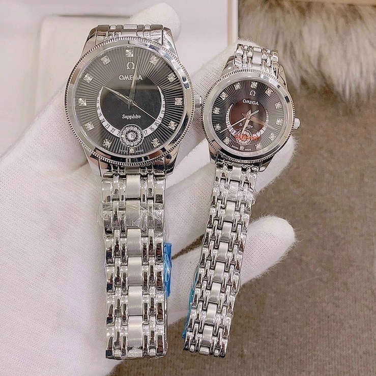 Đồng Hồ Cặp Đôi 0mega Sapphire OM042 Mặt Trăng khuyết Máy Pin Nhật Chống Xước Tuyệt Đối BẢO HÀNH 12 THÁNG
