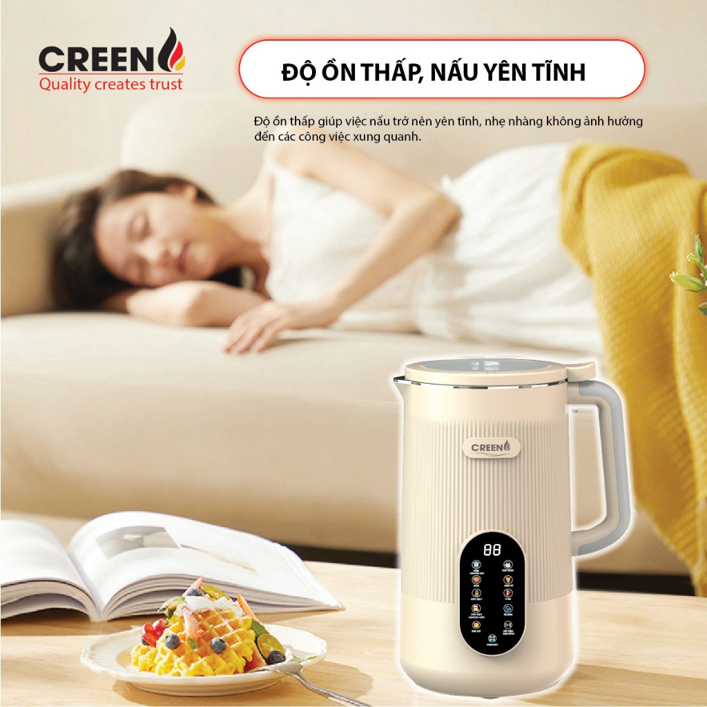 Máy làm sữa hạt Creen 1Lít CR-1000 Plus phiên bản mới update
