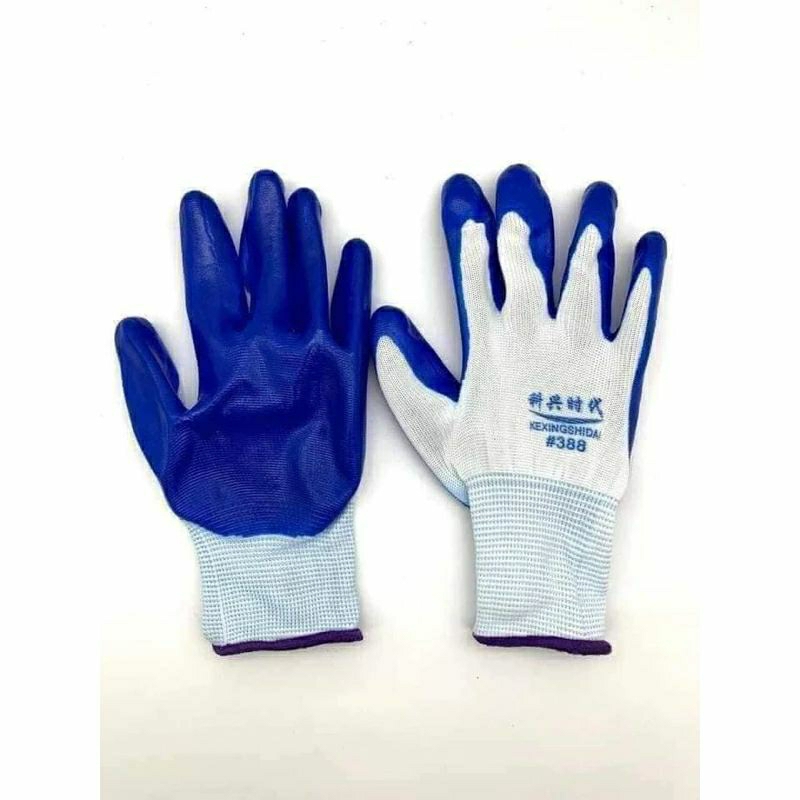 Set 12 đôi bao tay bảo hộ lao động cao su và vải