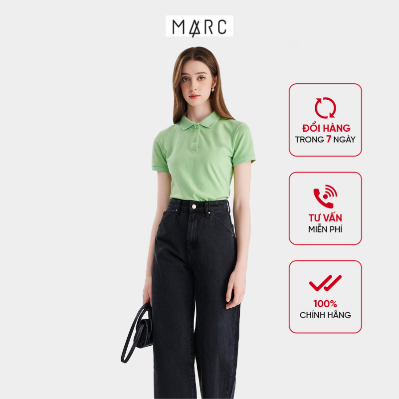 Áo thun polo nữ MARC FASHION trơn cơ bản basic vải mềm mịn mát CBMH091822